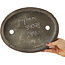 Pot à bonsaï ovale non émaillé - 260 x 205 x 45 mm