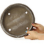 Ronde ongeglazuurde bonsaipot van Ryugaku - 255 x 255 x 55 mm