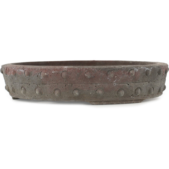 Pot à bonsaï rond non émaillé de Yamaaki Koshosen (première génération) - 245 x 245 x 50 mm