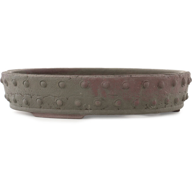 Pot à bonsaï rond non émaillé de Yamaaki Koshosen (première génération) - 235 x 235 x 50 mm