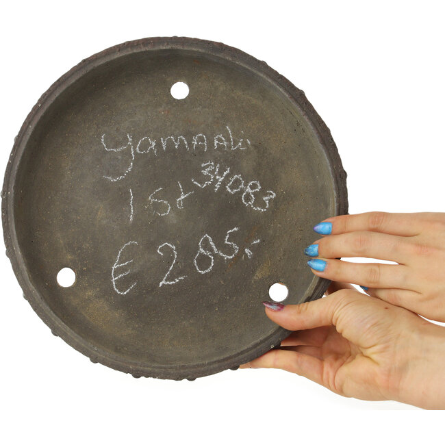 Pot à bonsaï rond non émaillé de Yamaaki Koshosen (première génération) - 245 x 245 x 43 mm