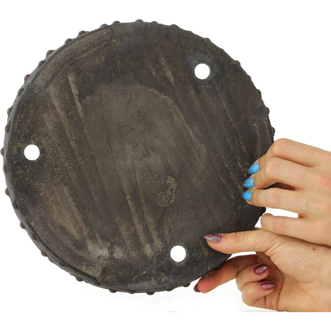 Pot à bonsaï rond non émaillé de Yamaaki Koshosen (première génération) - 245 x 245 x 43 mm