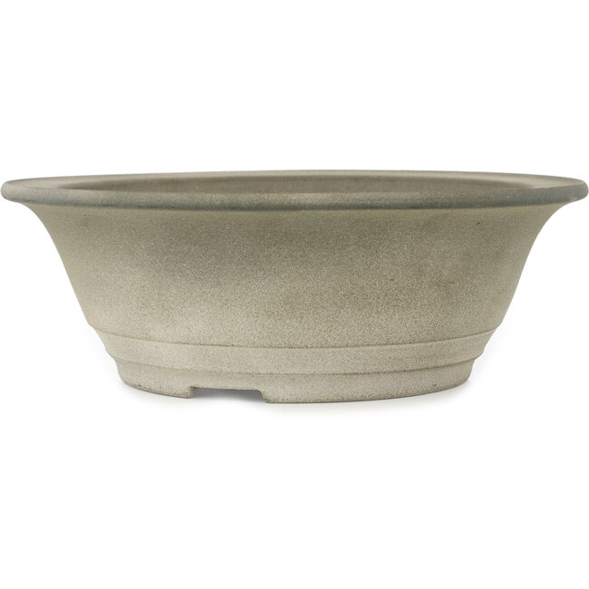 Maceta para bonsái redonda sin esmaltar de Shibakatsu - 262 x 262 x 90 mm
