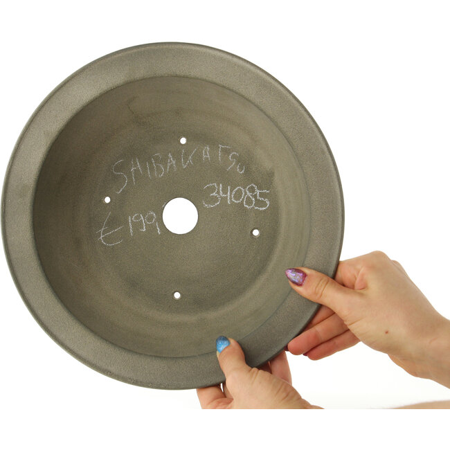 Runder unglasierter Bonsai-Topf von Shibakatsu - 262 x 262 x 90 mm