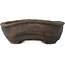 Unieke ongeglazuurde bonsaipot van Bryan Albright - 270 x 270 x 90 mm