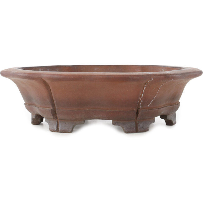 Lotus unglazed bonsai pot by Sanpo - 295 x 295 x 80 mm