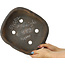 Unieke ongeglazuurde bonsaipot van Bryan Albright - 270 x 270 x 90 mm