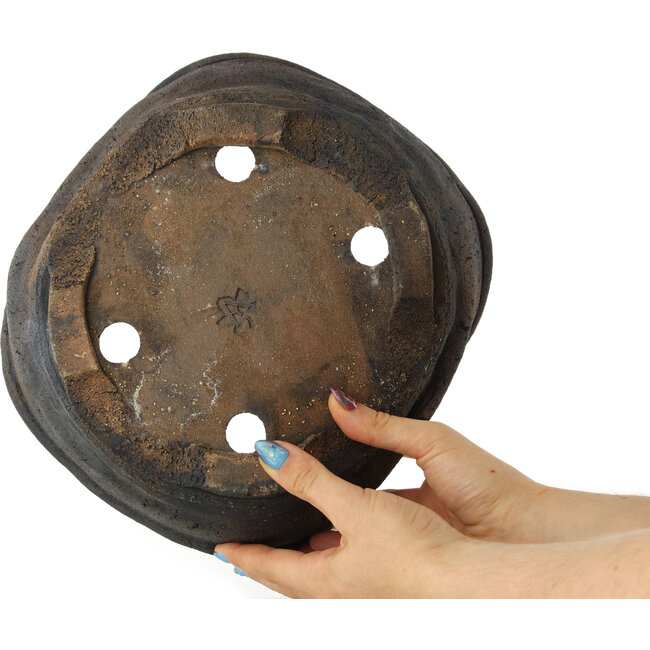 Pot à bonsaï unique non émaillé de Bryan Albright - 270 x 270 x 90 mm