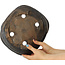 Unieke ongeglazuurde bonsaipot van Bryan Albright - 270 x 270 x 90 mm