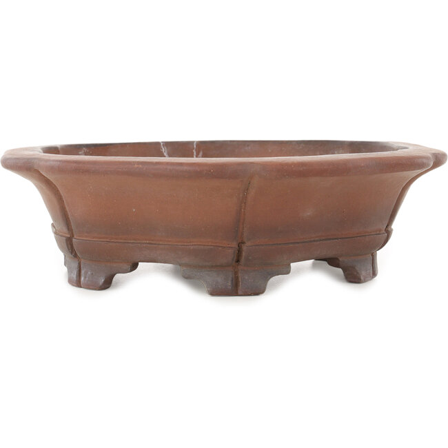 Lotus ongeglazuurde bonsai pot van Sanpo - 295 x 295 x 80 mm