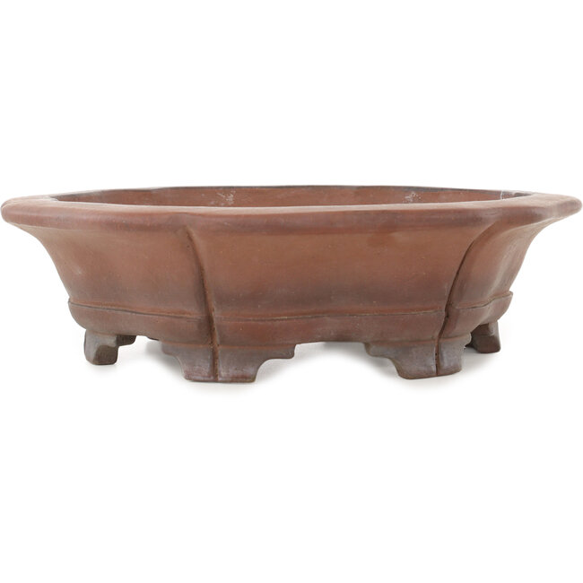 Lotus ongeglazuurde bonsai pot van Sanpo - 295 x 295 x 80 mm
