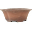Runder, unglasierter Bonsai-Topf in Blumenform von Izumiya (Zenigo) - 330 x 330 x 120 mm