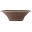 Ronde ongeglazuurde bonsaipot van Yamaaki - 320 x 320 x 100 mm
