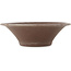 Ronde ongeglazuurde bonsaipot van Yamaaki - 320 x 320 x 100 mm