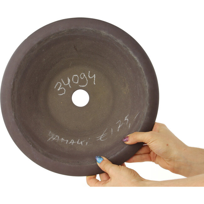 Pot à bonsaï rond non émaillé de Yamaaki - 290 x 290 x 90 mm