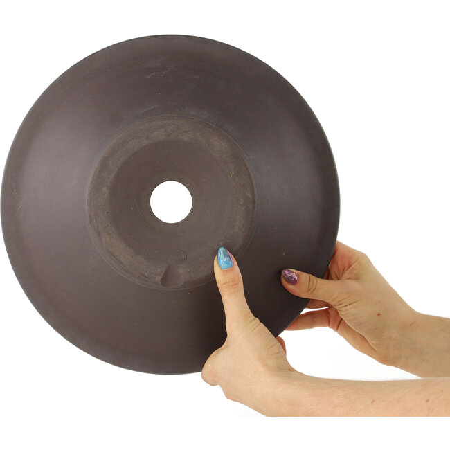 Pot à bonsaï rond non émaillé de Yamaaki - 290 x 290 x 90 mm