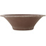 Ronde ongeglazuurde bonsaipot van Yamaaki - 320 x 320 x 100 mm