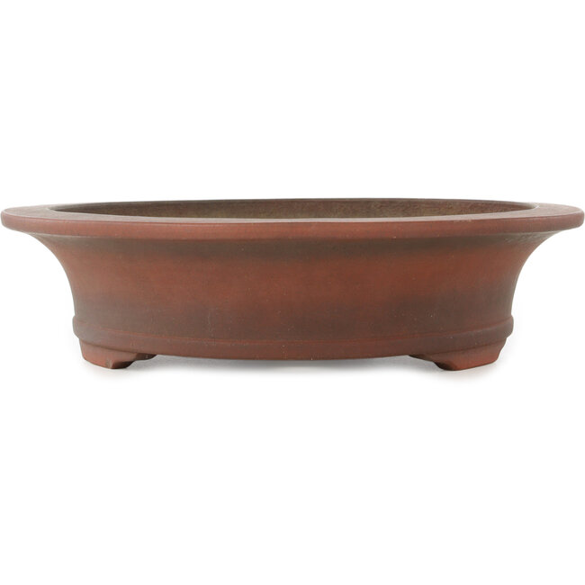 Round unglazed bonsai pot by Izumiya (Zenigo) - 345 x 345 x 85 mm