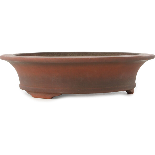 Round unglazed bonsai pot by Izumiya (Zenigo) - 345 x 345 x 85 mm
