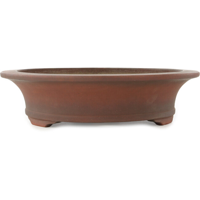 Round unglazed bonsai pot by Izumiya (Zenigo) - 345 x 345 x 85 mm