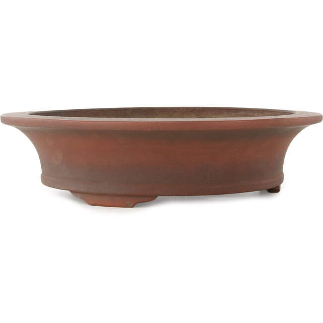 Round unglazed bonsai pot by Izumiya (Zenigo) - 345 x 345 x 85 mm