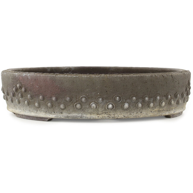 Pot à bonsaï rond non émaillé de Yamaaki Koshosen (première génération) - 295 x 295 x 65 mm