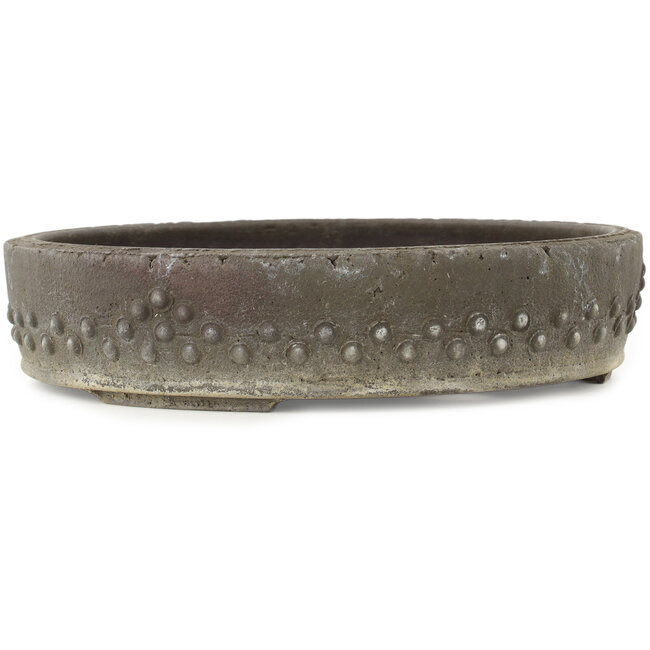 Pot à bonsaï rond non émaillé de Yamaaki Koshosen (première génération) - 295 x 295 x 65 mm