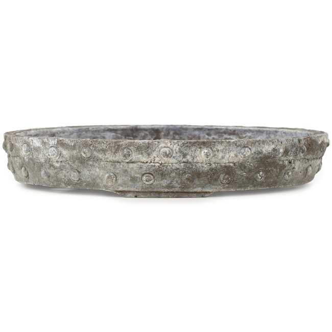 Pot à bonsaï rond non émaillé de Yamaaki Koshosen (première génération) - 305 x 305 x 50 mm