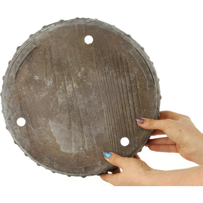 Pot à bonsaï rond non émaillé de Yamaaki Koshosen (première génération) - 305 x 305 x 50 mm