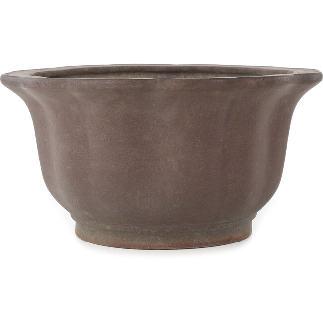 Maceta hexagonal sin esmaltar para bonsái de Yamaaki - 347 x 347 x 180 mm