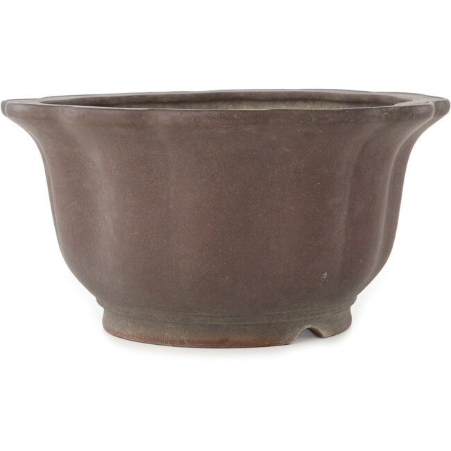 Maceta hexagonal sin esmaltar para bonsái de Yamaaki - 347 x 347 x 180 mm