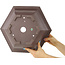 Pot à bonsaï rond non émaillé de Yamaaki - 400 x 400 x 165 mm