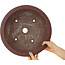 Round unglazed bonsai pot by Yamaaki - 355 x 355 x 110 mm