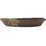 Round unglazed bonsai pot by Ryugaku - 378 x 378 x 55 mm