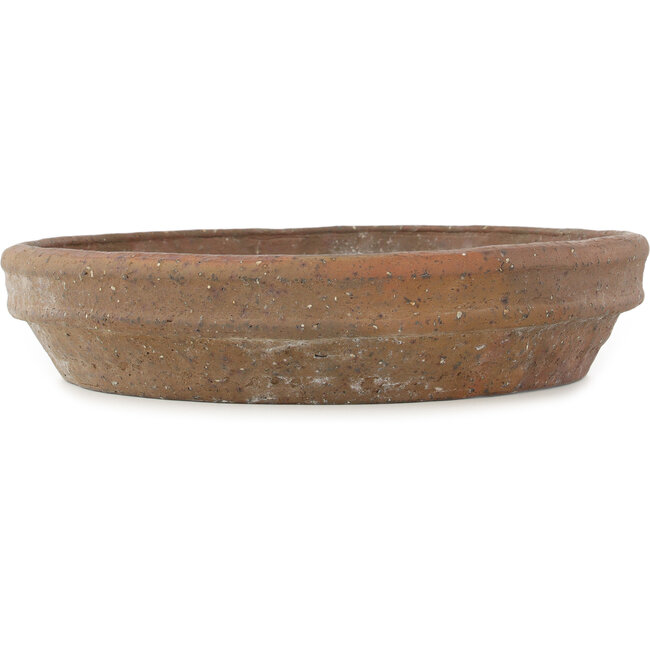 Round unglazed bonsai pot by Reiho - 390 x 390 x 88 mm