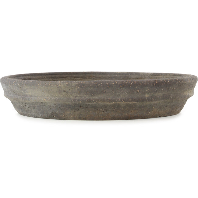 Round unglazed bonsai pot by Reiho - 430 x 430 x 75 mm