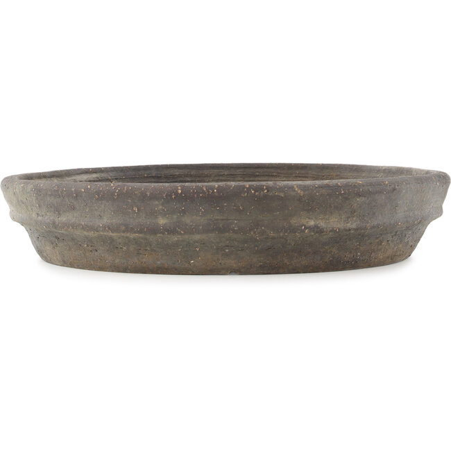 Round unglazed bonsai pot by Reiho - 430 x 430 x 75 mm