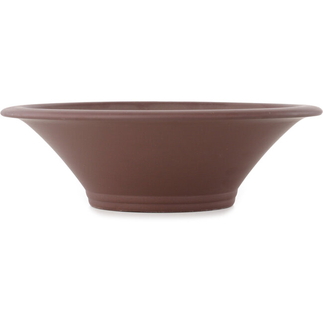 Maceta para bonsái redonda sin esmaltar de Yamaaki - 370 x 370 x 115 mm