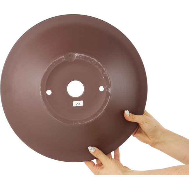 Pot à bonsaï rond non émaillé de Yamaaki - 370 x 370 x 115 mm