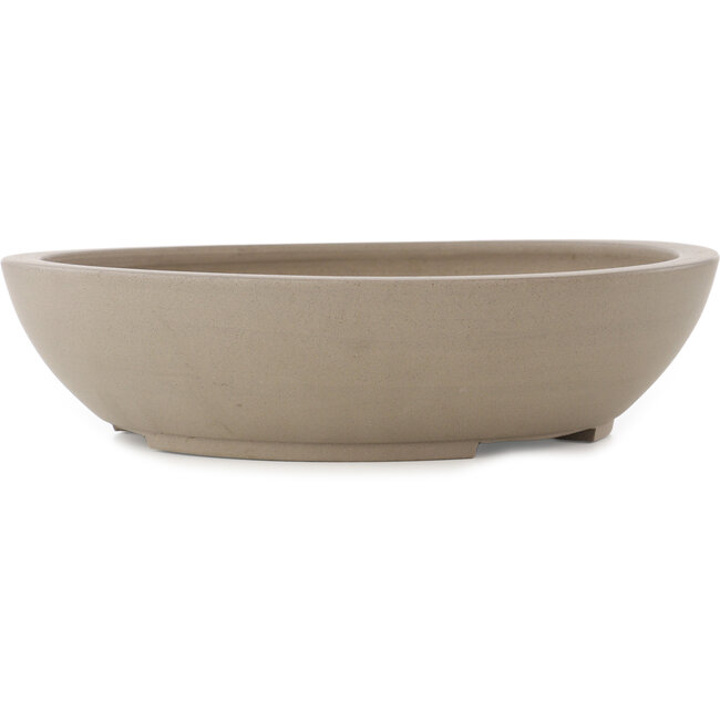 Round unglazed bonsai pot by Itouen - 330 x 330 x 80 mm