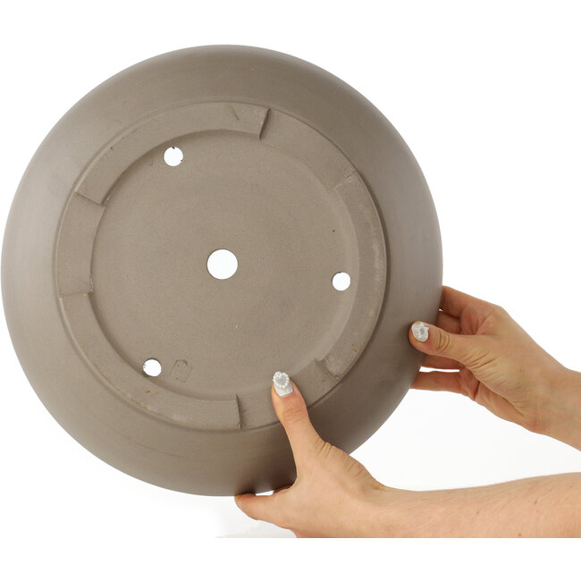 Ronde ongeglazuurde bonsaipot van Itouen - 330 x 330 x 80 mm