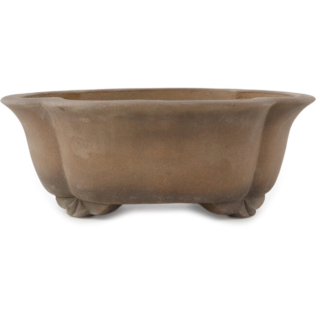 Mokko ongeglazuurde bonsaipot van Mazan - 460 x 390 x 145 mm