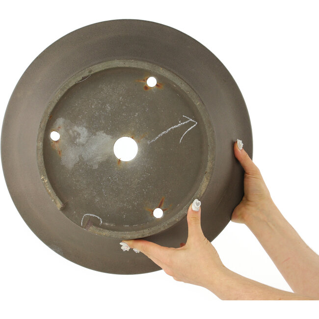 Pot à bonsaï rond non émaillé de Yamaaki - 410 x 410 x 140 mm
