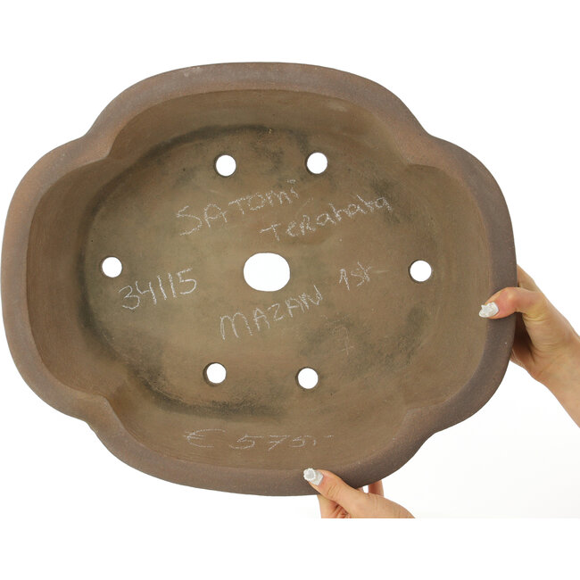 Mokko unglazed bonsai pot by Mazan - 460 x 390 x 145 mm