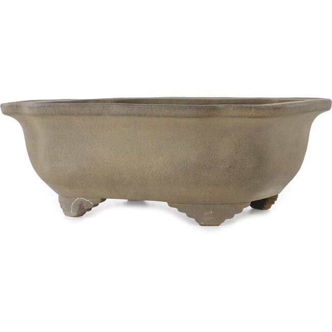 Mokko unglazed bonsai pot by Yamaaki - 435 x 358 x 160 mm