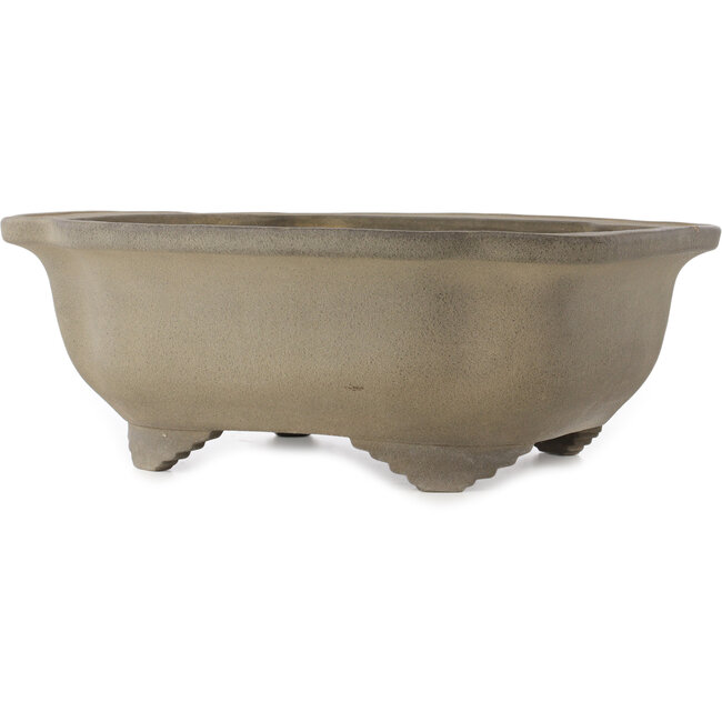 Mokko ongeglazuurde bonsai pot van Yamaaki - 435 x 358 x 160 mm