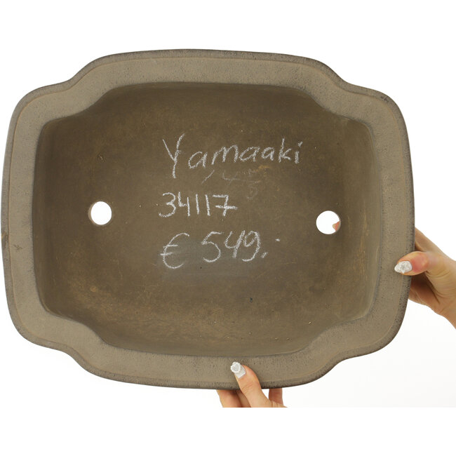 Maceta para bonsái sin esmaltar Mokko de Yamaaki - 435 x 358 x 160 mm
