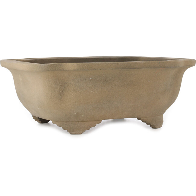 Mokko ongeglazuurde bonsai pot van Yamaaki - 440 x 368 x 168 mm