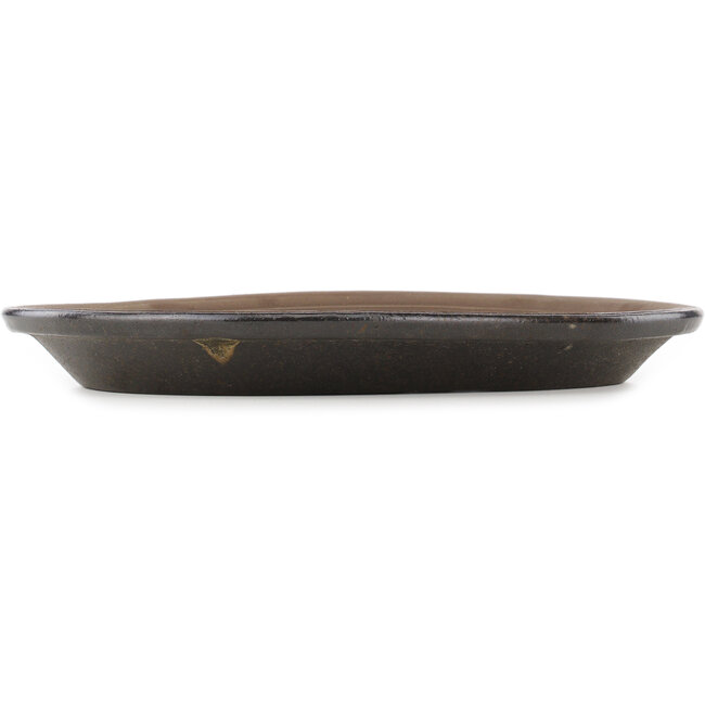 Oval unglazed bonsai pot - 395 x 300 x 45 mm