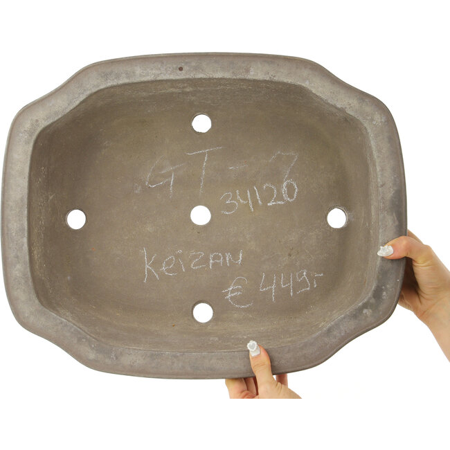 Mokko unglazed bonsai pot by Keizan - 453 x 365 x 140 mm